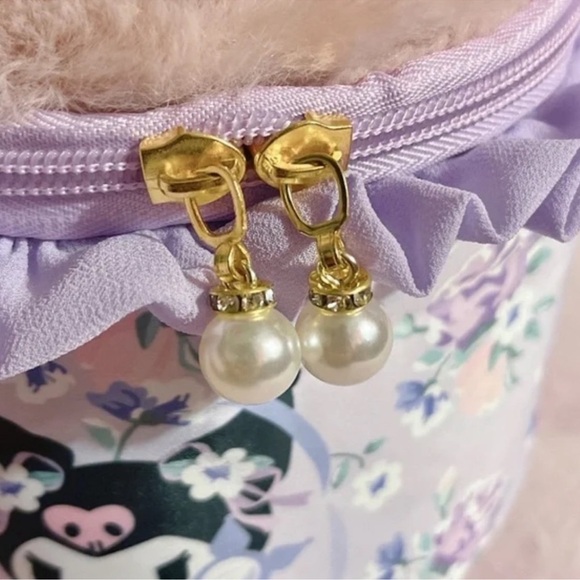 Sanrio Kuromi Round Floral Lavender Vanity Pouch Bag - Picture 5 of 8